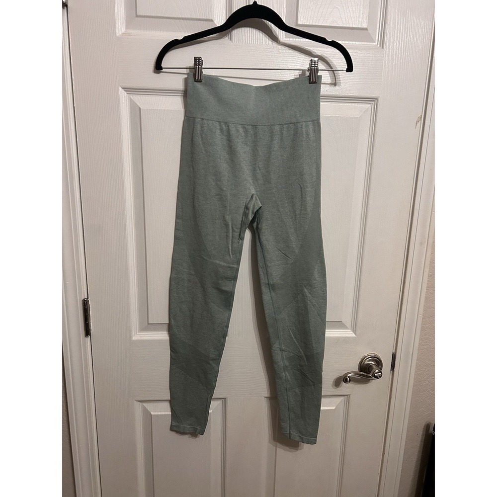 PINK Victorias Secret Small Seamless Workout Leggings High Waist Ankle Aqua‎